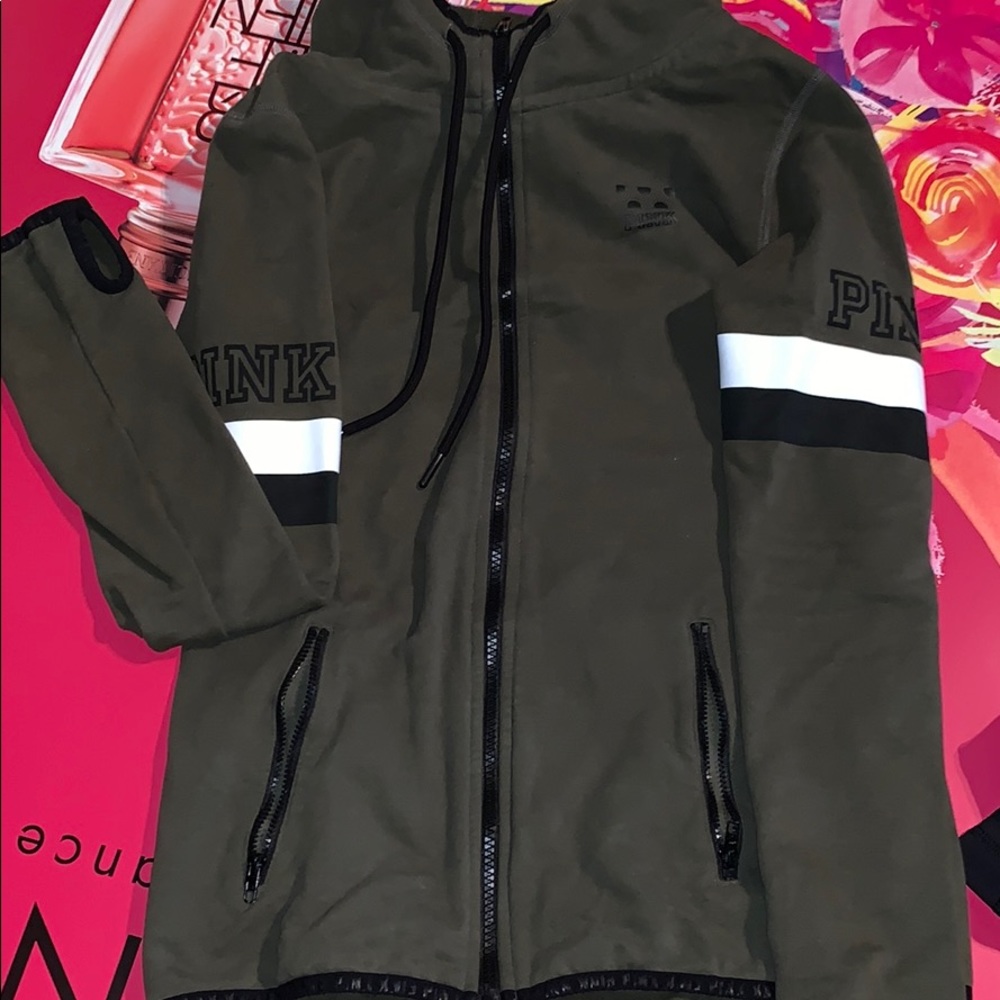 Pink navy green jacket